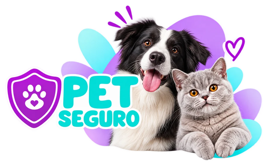Marca Pet Seguro com cachorro e gato