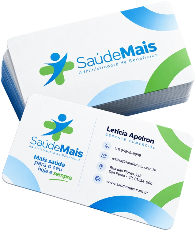 Cartões de visita Saúde Mais