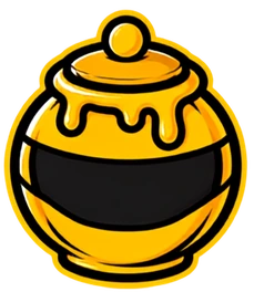 Pote de mel amarelo